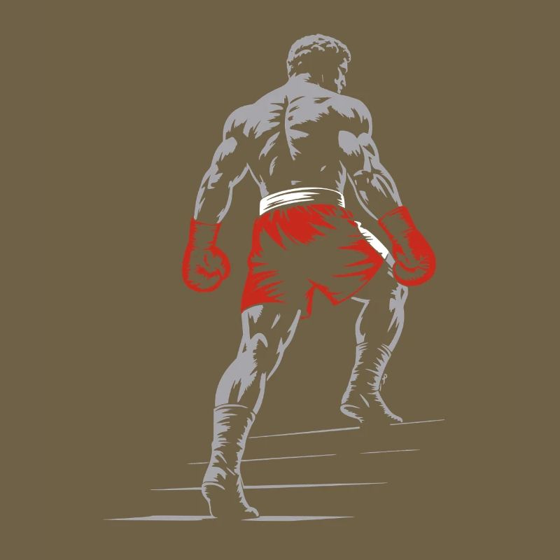 Boxer mit Boxhandschuhen