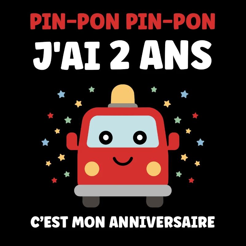 Anniversaire 2 ans Voiture Rigolote