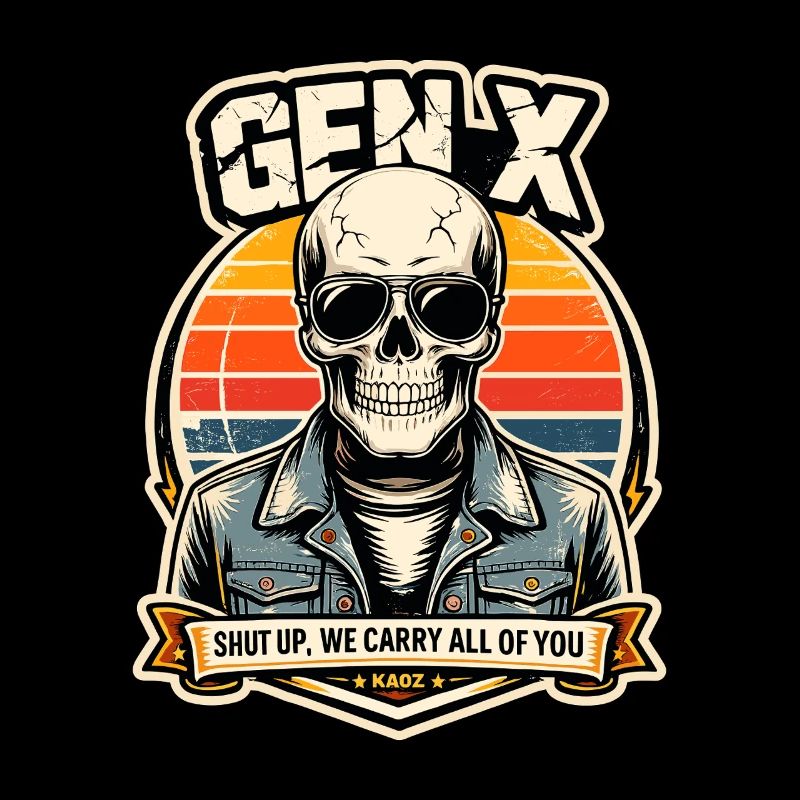 Skull Sunset Denim Rider