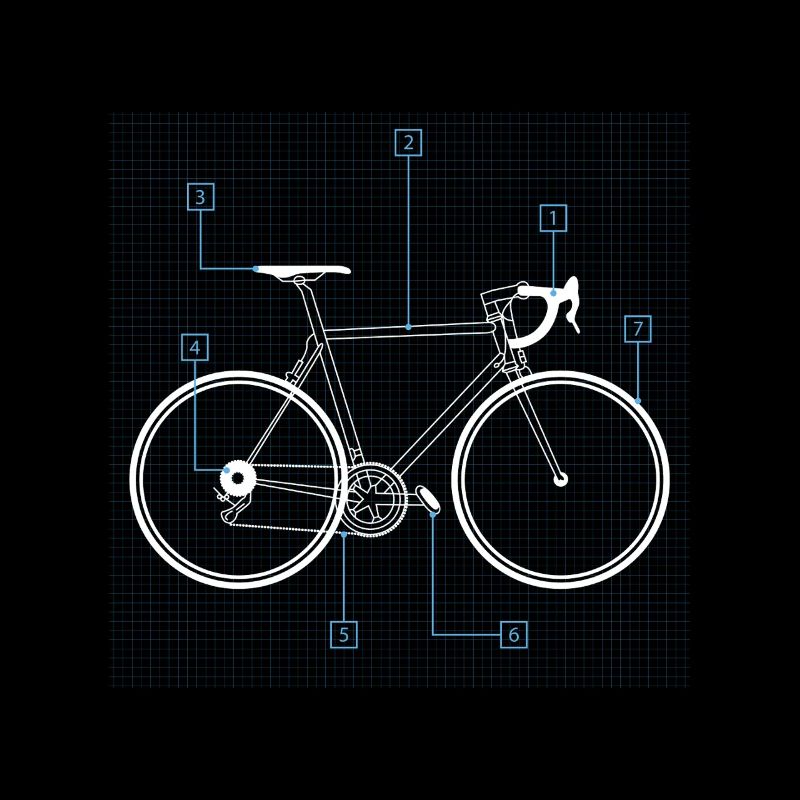 Conception vintage de cyclistes de Bicycle Blueprint