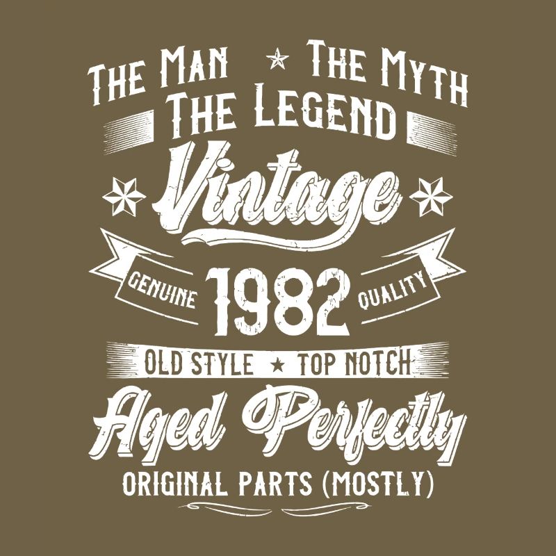 Vintage 1982 Legend Typography