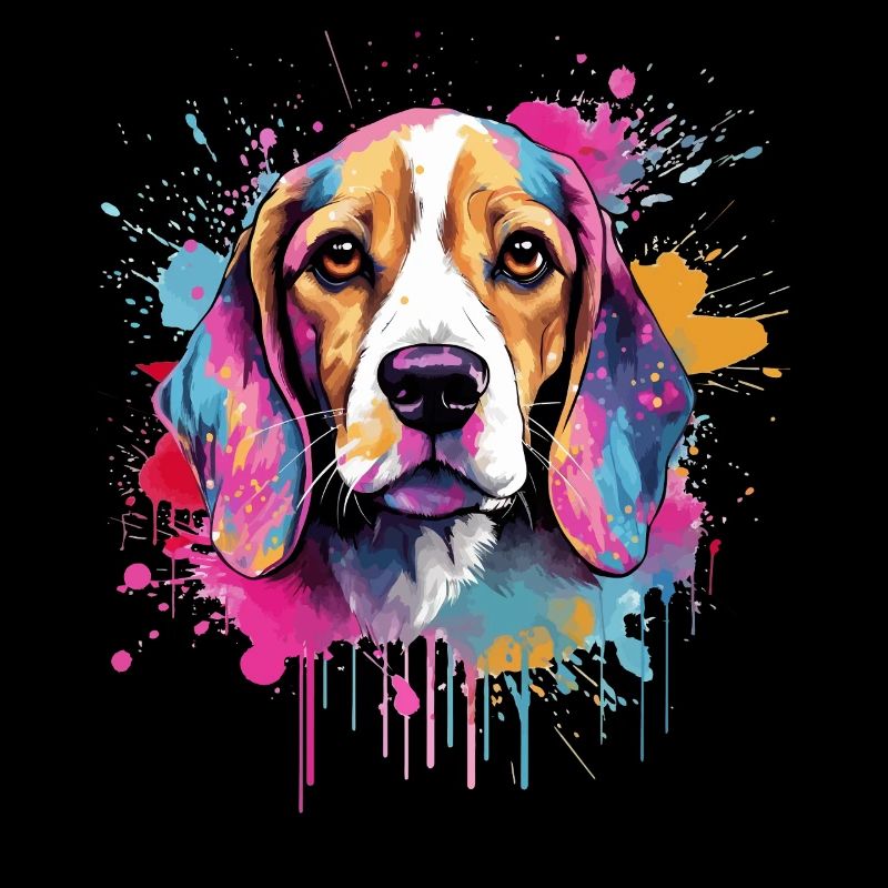 Beagle Color Splash Art Portrait