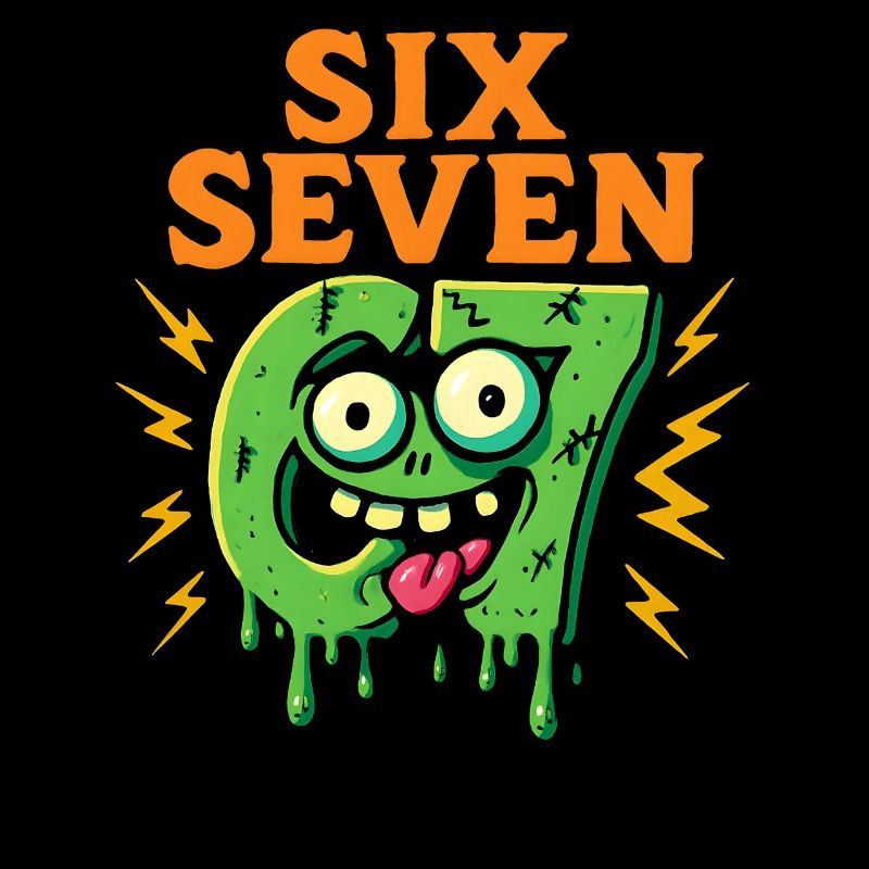 Six Seven 67 Zombie Horror Humor Italian Brainrot