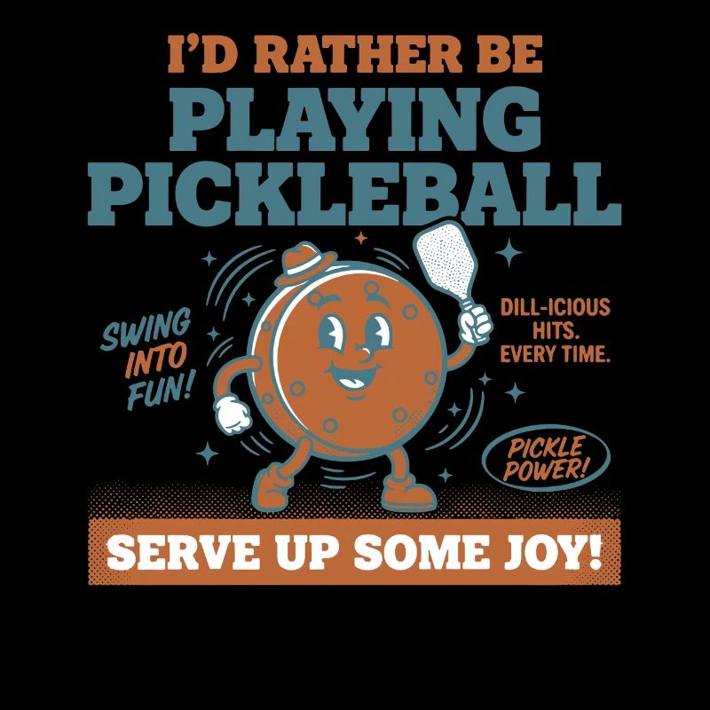 Pickleball Funny Player Playing Pickle Ball Love