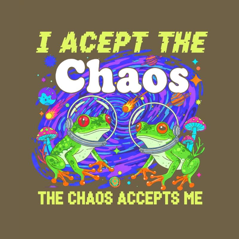 Néon d’acceptation de la grenouille du chaos