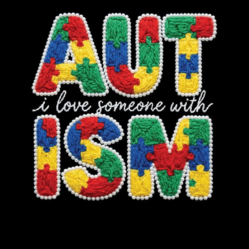 Faux Yarn I Love Someone With Autism