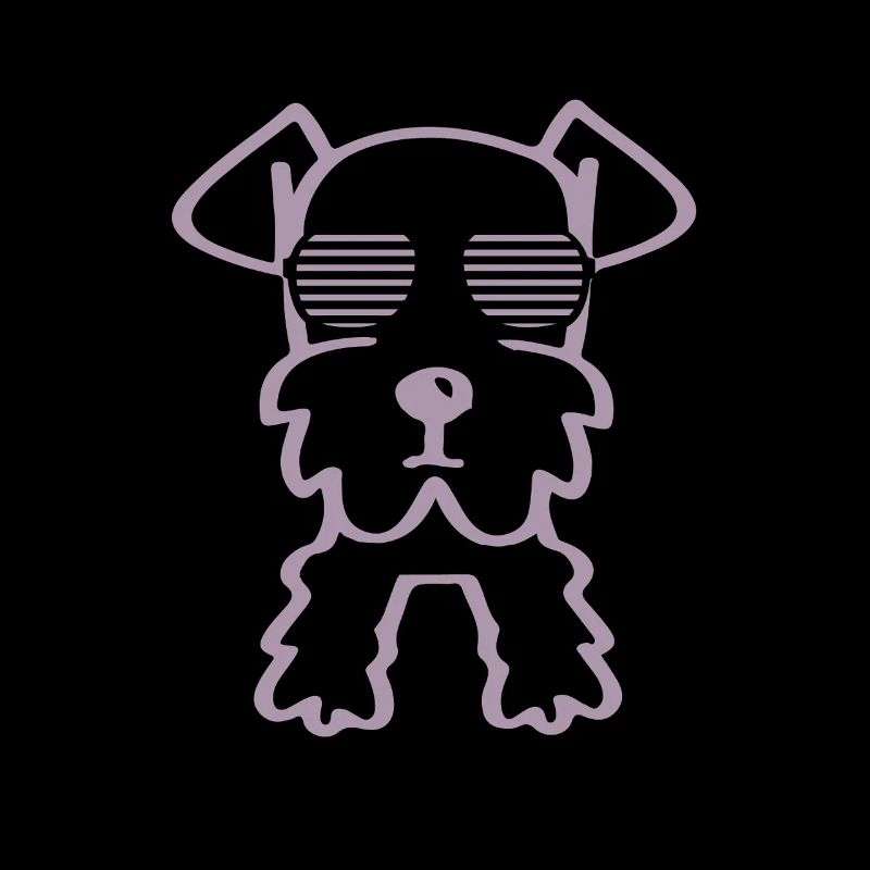 Schnauzer cool avec lunettes de soleil minimaliste