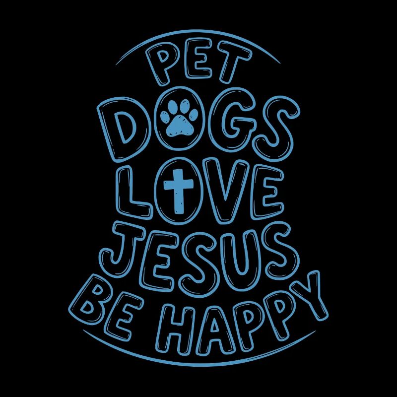 Les chiens de compagnie aiment Jésus Sois heureux