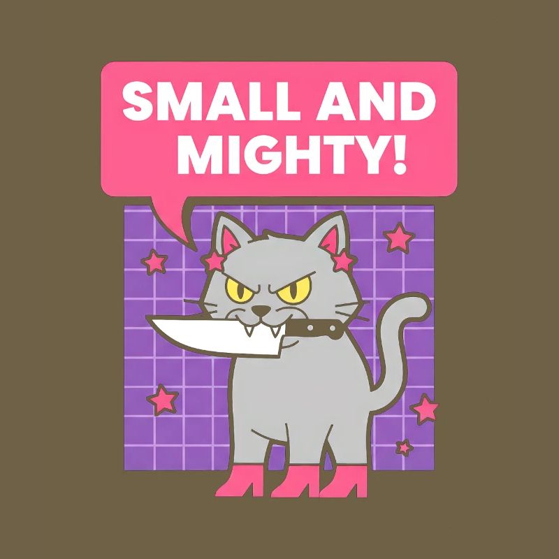 Design de petit chat puissant