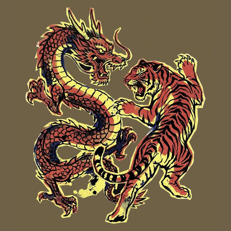 Drache und Tiger Chinesisch