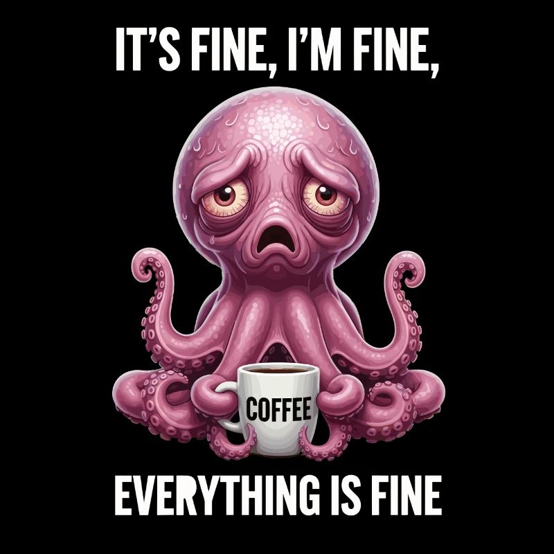 C’est bien dans un bon café Humour de pieuvre