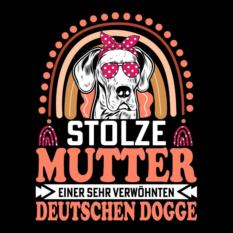 Stolze Hundemama Deutsche Dogge