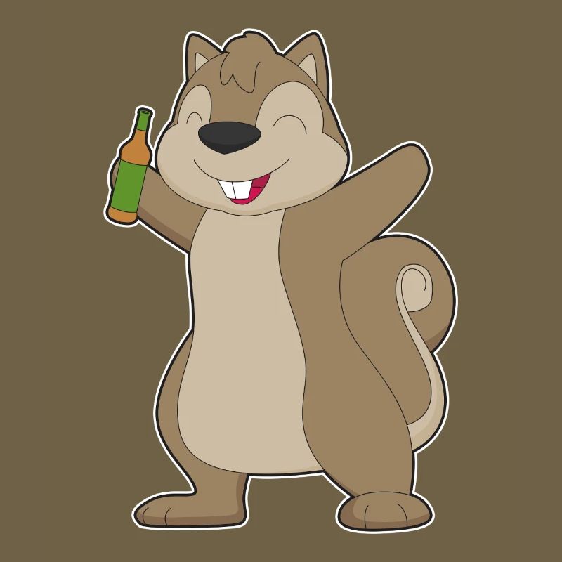 Eichhörnchen Flasche Bier