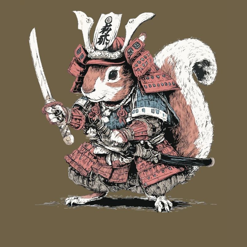 Eichhörnchen-Samurai-Rüstung