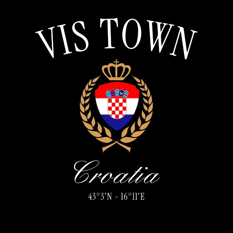Vis Kroatien Wappen Krone – Reise Souvenir