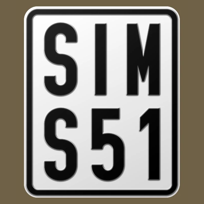 Plaque d’immatriculation du Simson S51 Mobylette