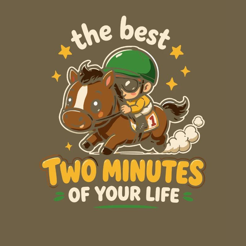 Course de sprint de chevaux de dessins animés