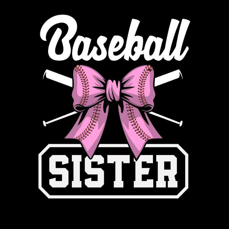 Baseball Sœur Bow Bat Rose