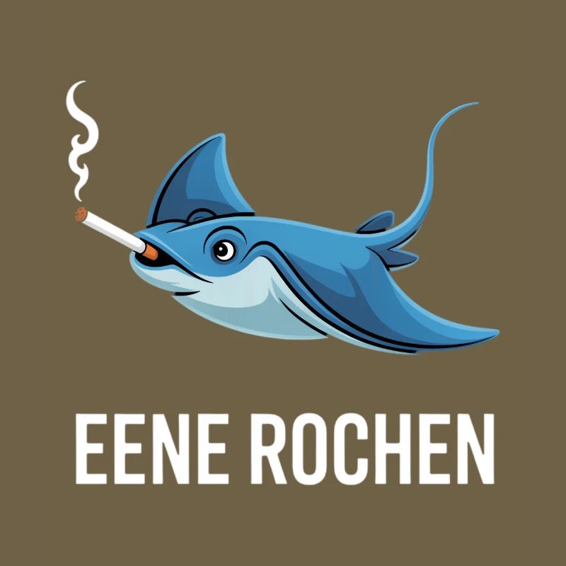 Eene Rochen Raucher Spruch Zigarette Kippe Rauchen