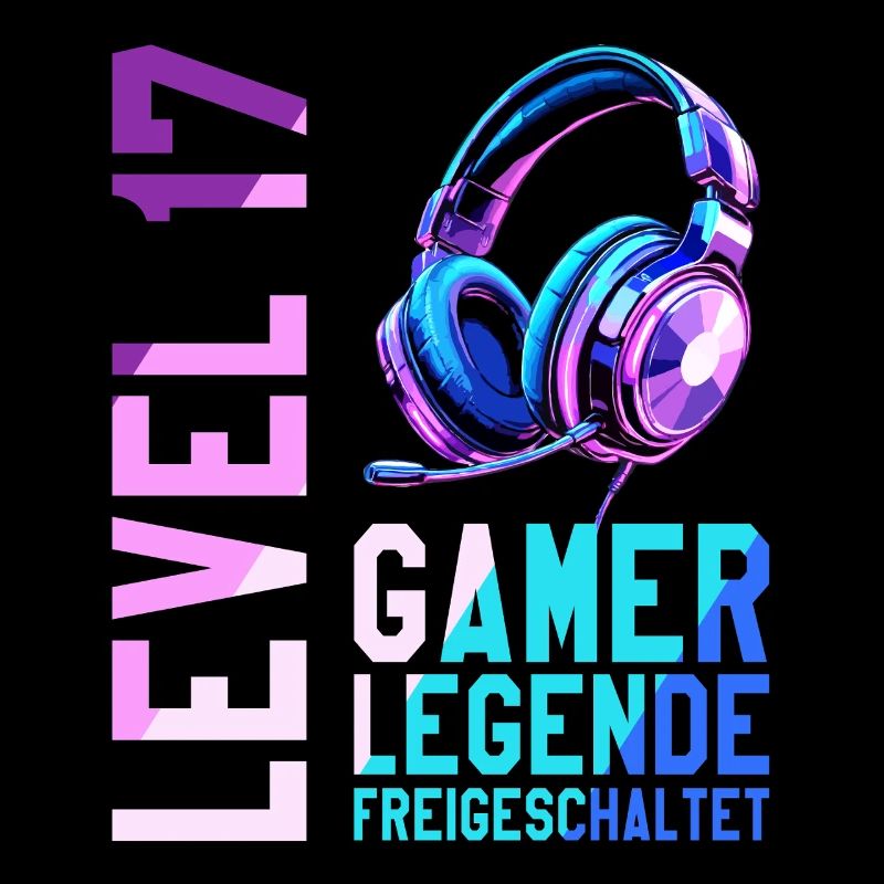17. Geburtstag Junge Mädchen Gaming Level 17 Jahre