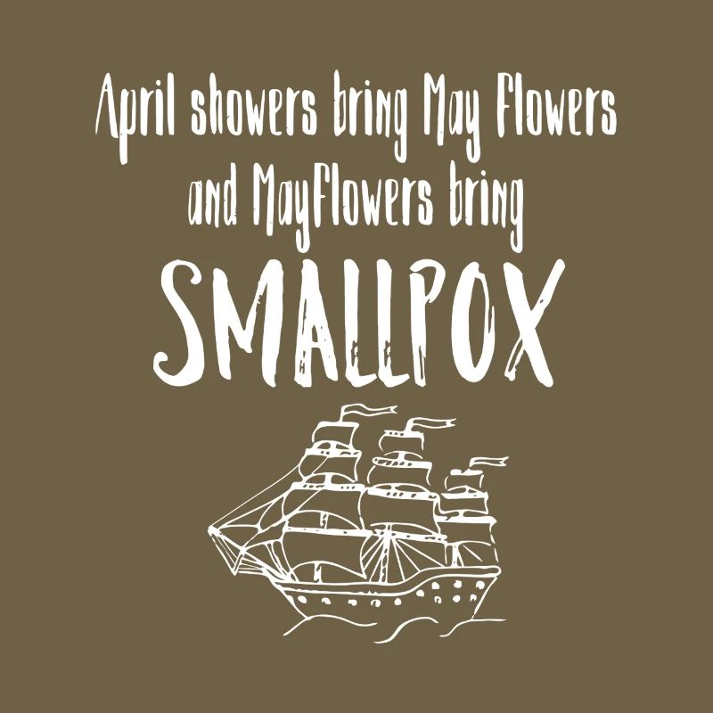 Mayflower Pocken-Satirisches Schiffsabschlag