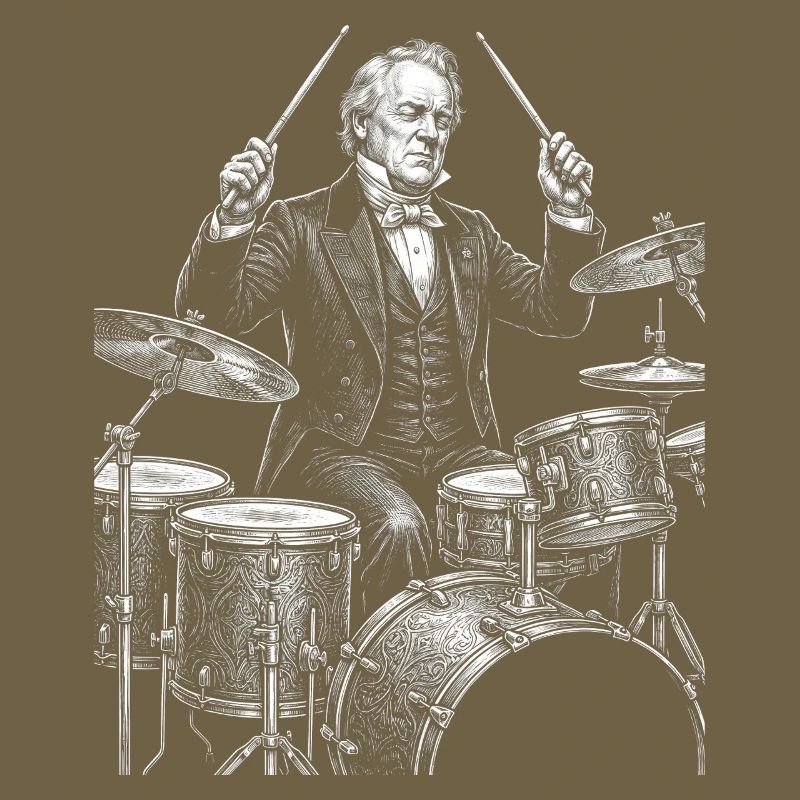 James Buchanan plays drums