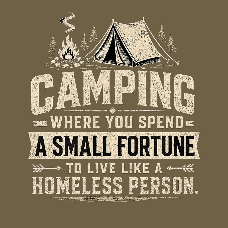 Camping Luxus-Spruch: Zeltpreis-Witz