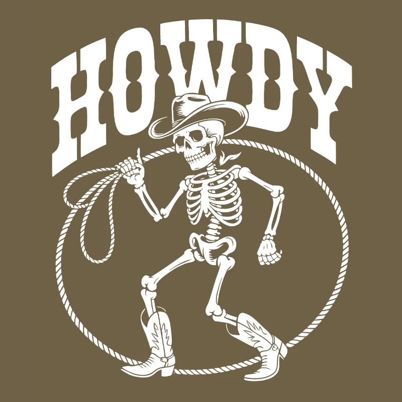 Line Dance Howdy Skeleton