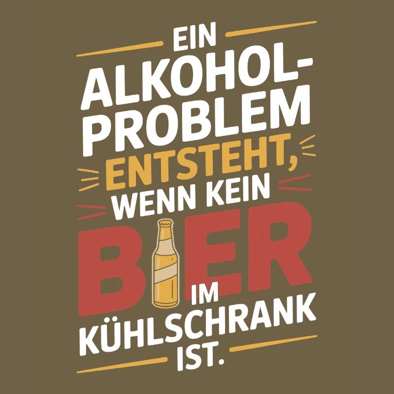 Bier Spruch Alkohol Problem Männerabend JGA Herren