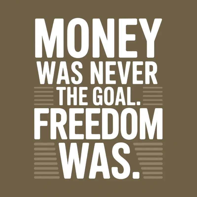 Objectif financier Esprit de liberté Entrepreneur Liberté