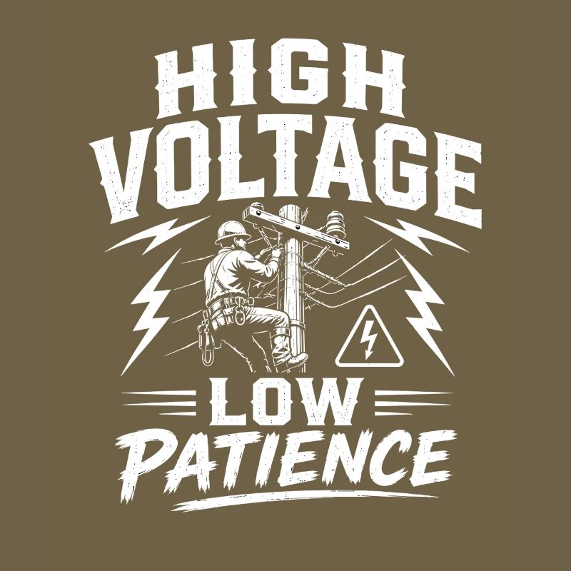 Lineman Dad Power Line Work Motif