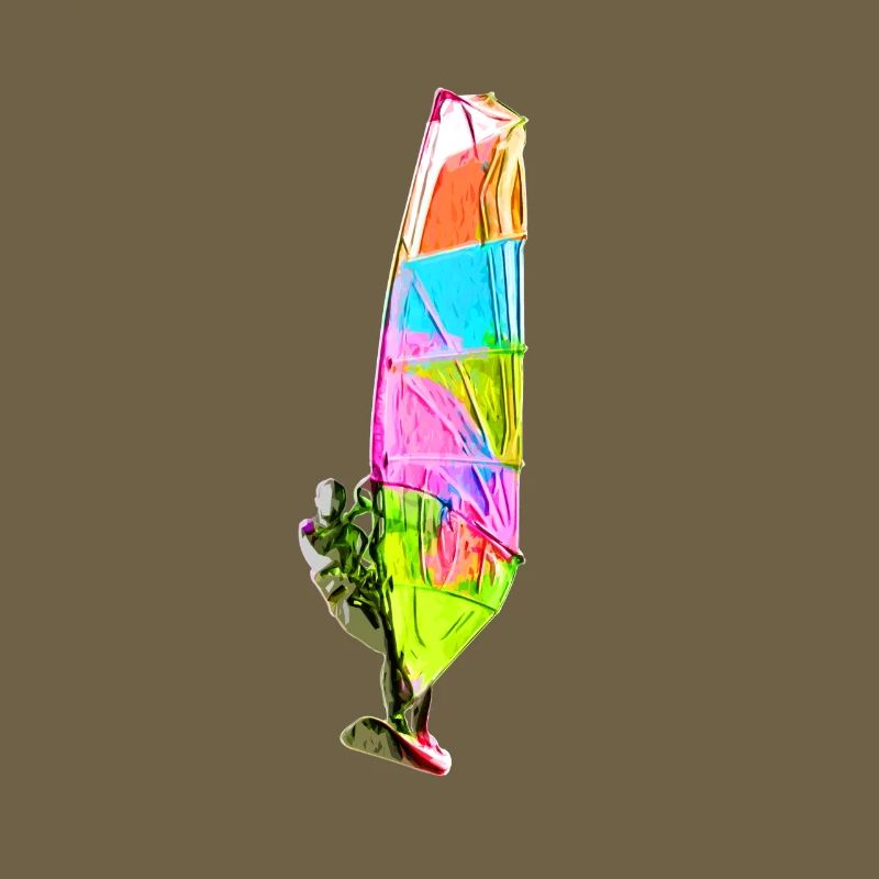 Bunter Windsurfer