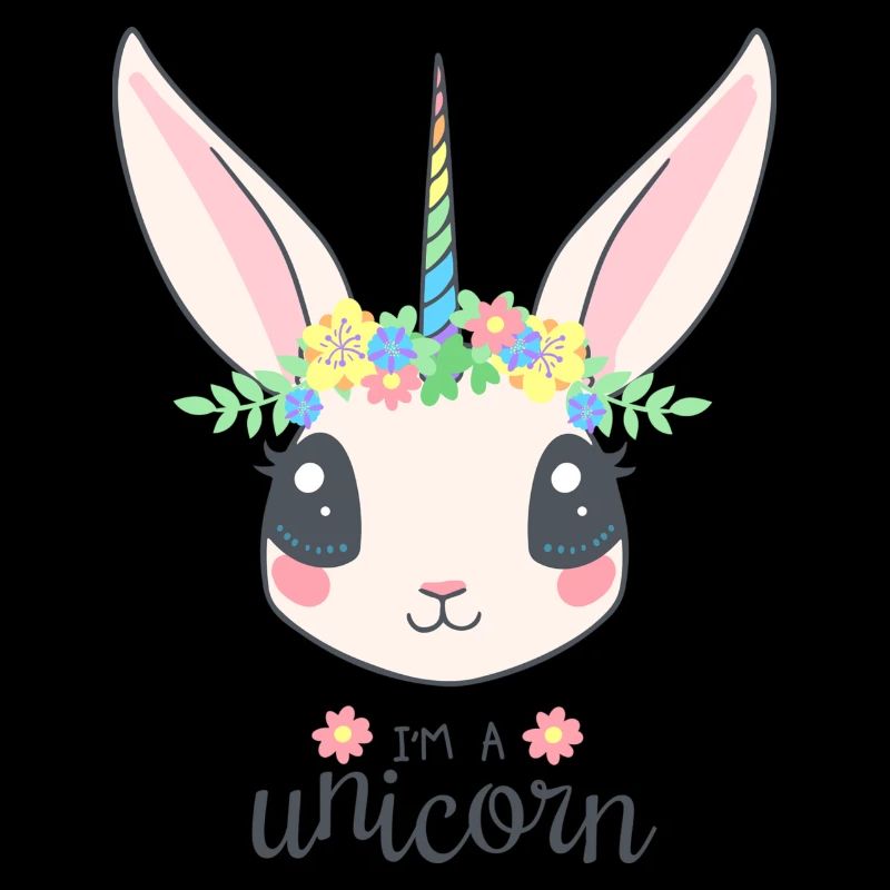 Pastel Rabbit with Floral Crown
