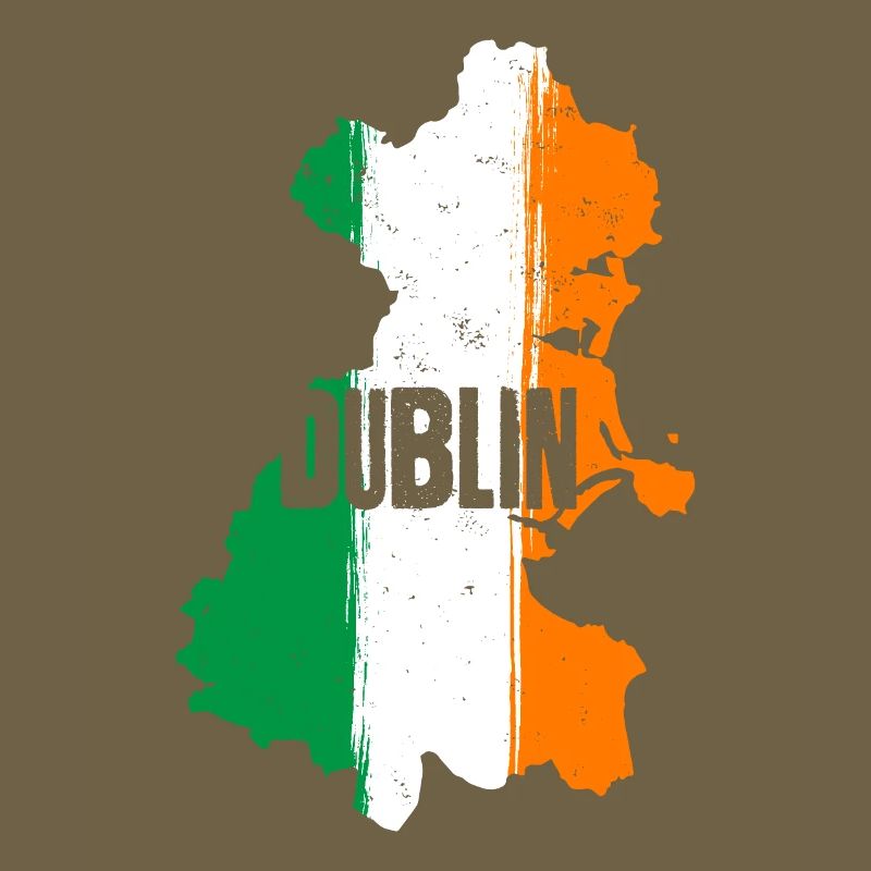 | du comté de Dublin, Irlande Contour de la carte du drapeau