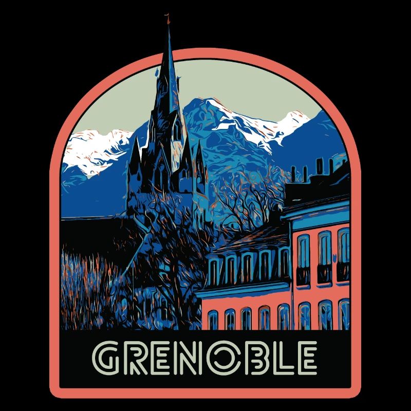 Illustration emblematische Ansicht von Grenoble