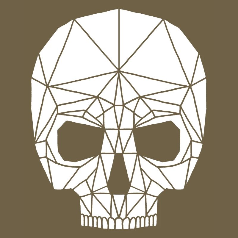 White robotic skull
