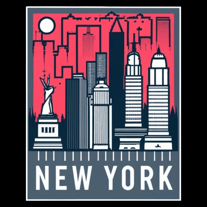 New Yorker Skyline Pop Art