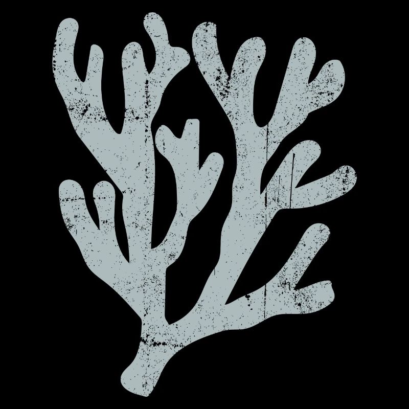 Silhouette de branche de corail pastel
