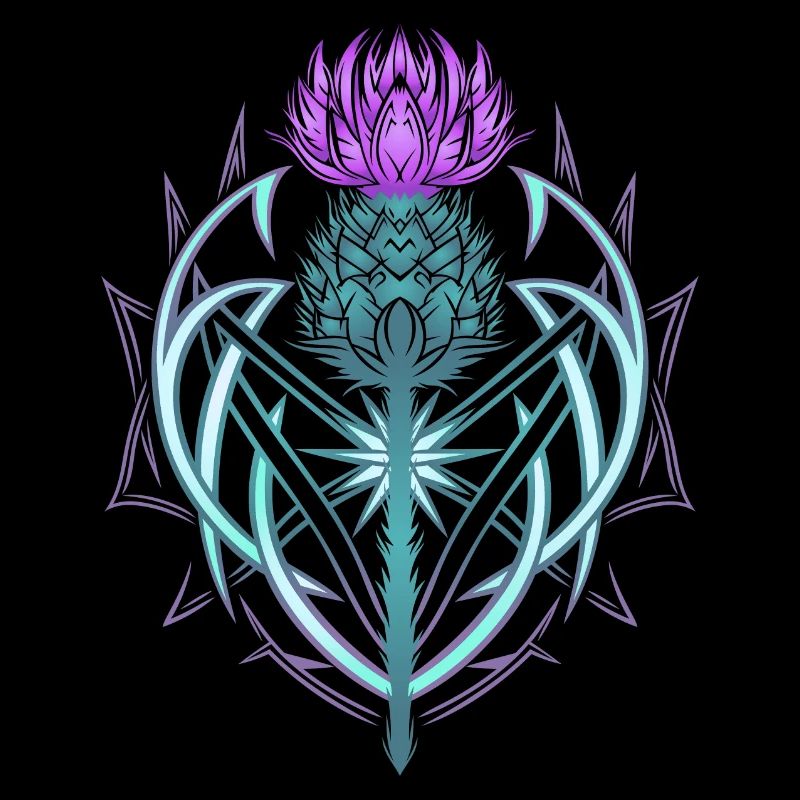 Distel Schild Celtic Knots Thistle Lover