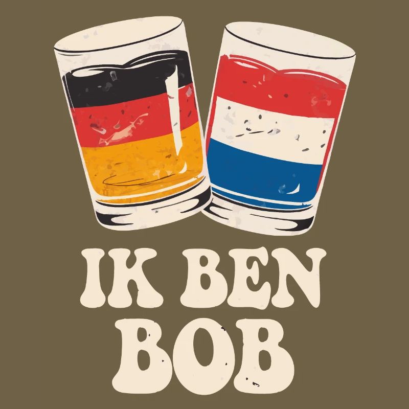 Holländisches Bierglas Paar Design. Ich bin BOB