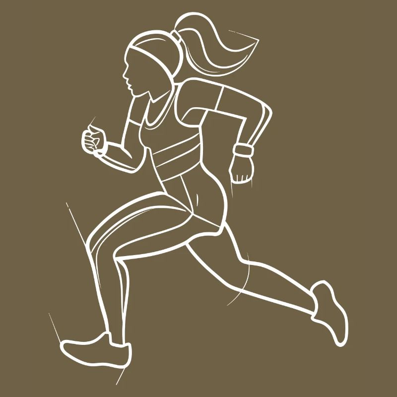 Runner Line Art