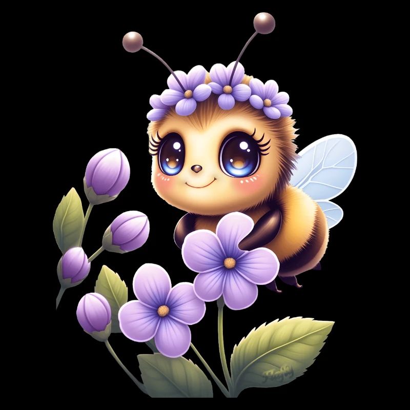 Abeille mignonne parmi les lilas 🐝