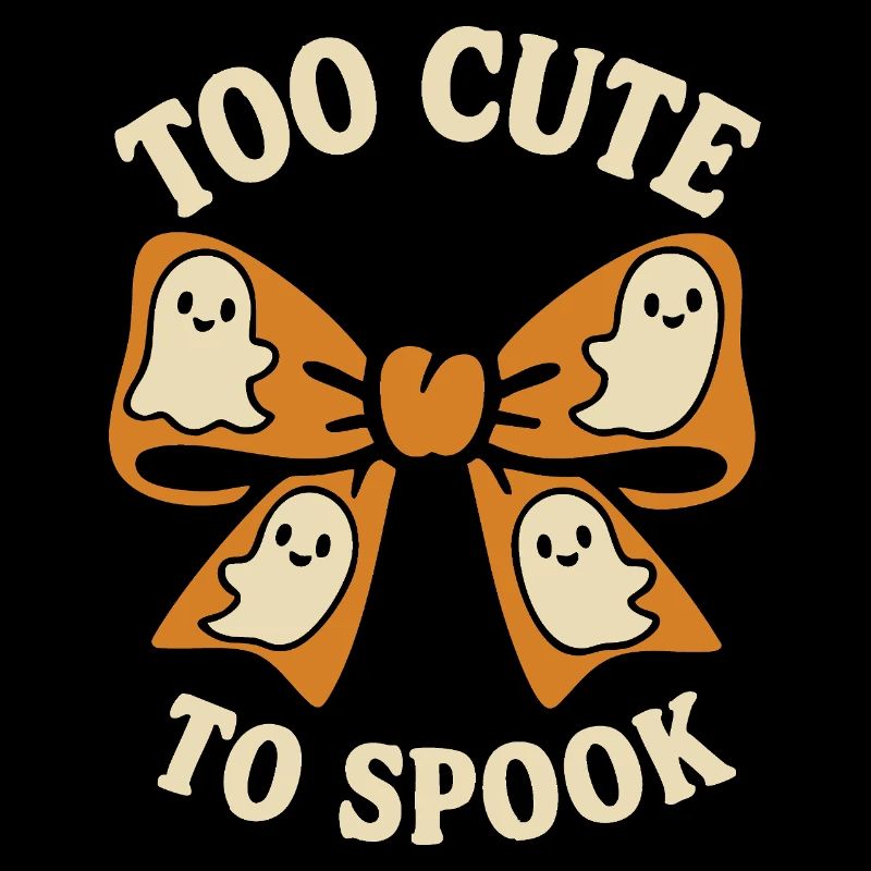 Masche mit Geist & Spruch Too Cute To Spook Motiv