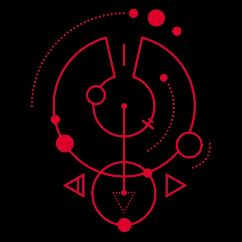 Rotes geometrisches Symbol