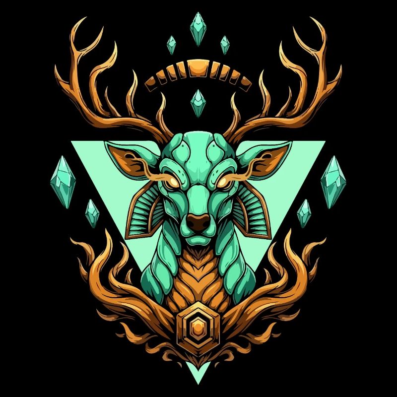 Green Crystal Deer
