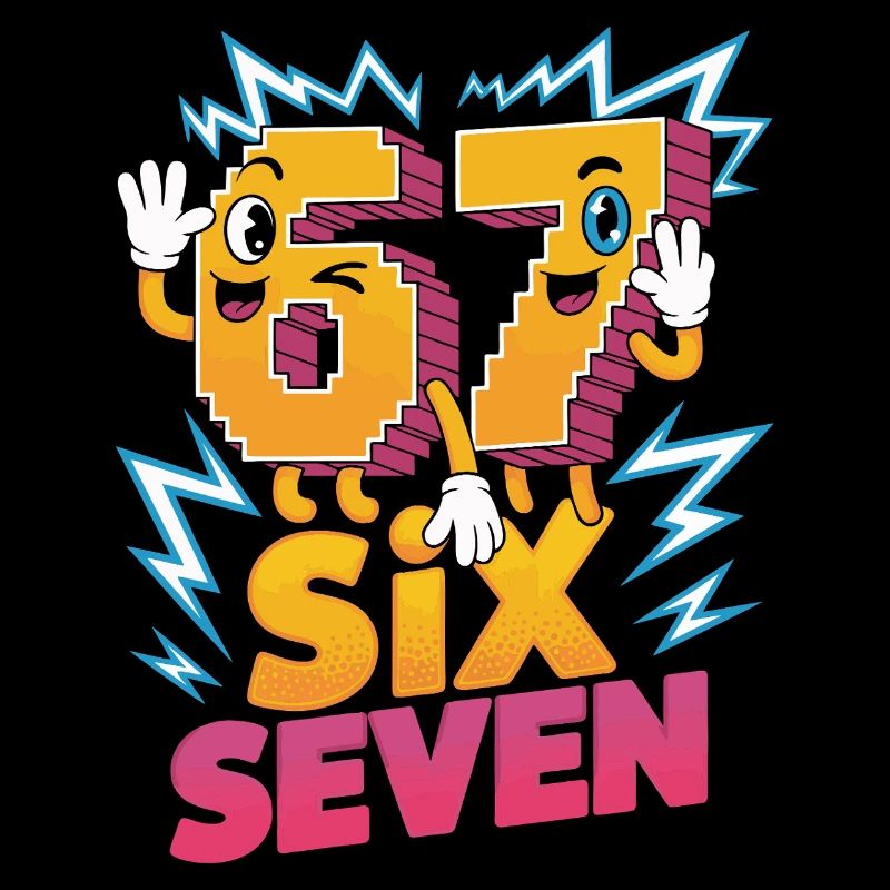 Six Seven Conception de personnages de dessins animés