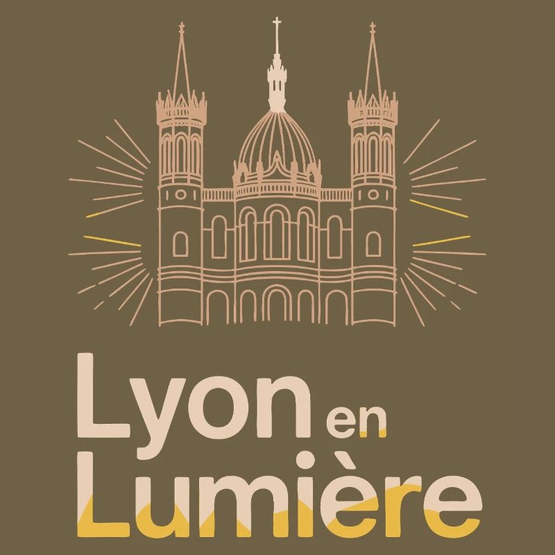 Lyon en lumière: Stilisierte Kathedrale