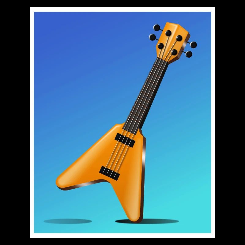 Cartoon-Gitarrenplakat-Kunst