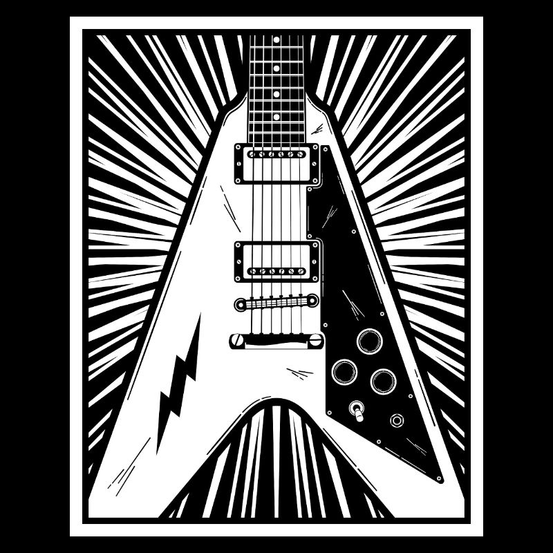 Silhouette de guitare électrique