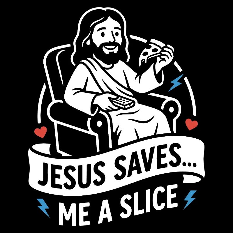 Jesus Saves Me A Slice Funny